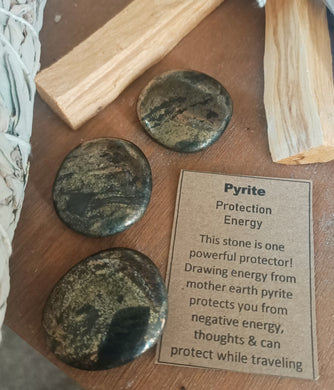 Pyrite Flat Stone