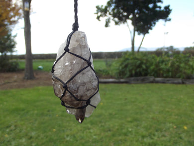 'Smokey Quartz' Webbed Hanging