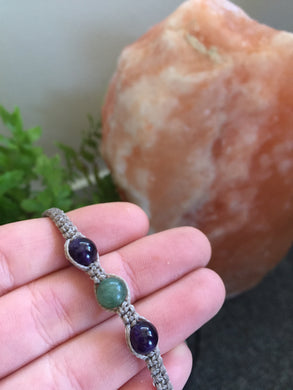 Amethyst & Green Aventurine Bracelet