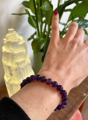 Amethyst Beaded Bracelet
