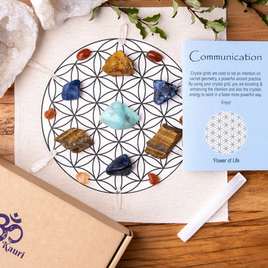 'Flower of Life' Crystal Grid | COMMUNICATION